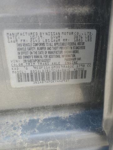 2019 NISSAN SENTRA S - 3N1AB7AP0KY442937