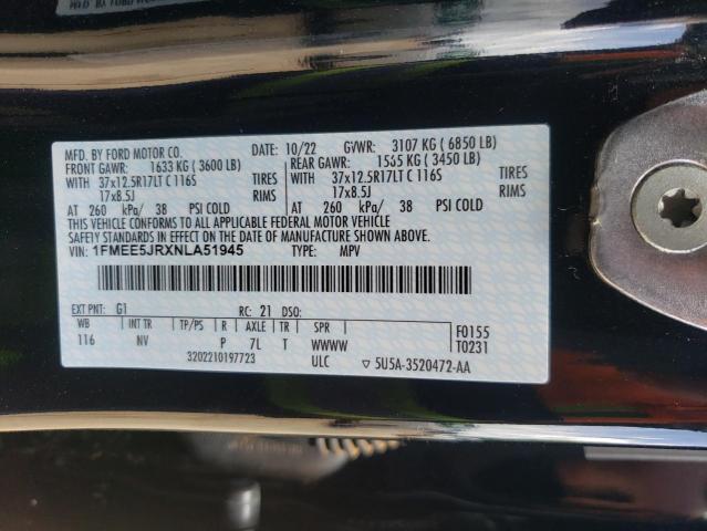 2022 FORD BRONCO RAP 1FMEE5JRXNLA51945