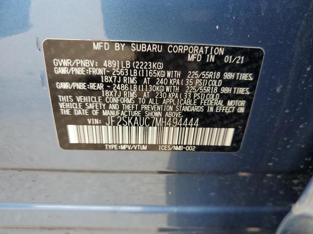 2021 SUBARU FORESTER L JF2SKAUC7MH494444