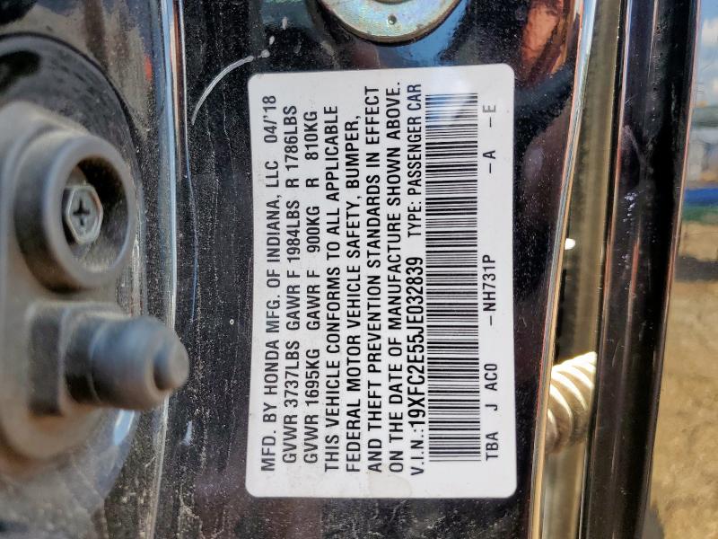 2018 HONDA CIVIC LX - 19XFC2E55JE032839