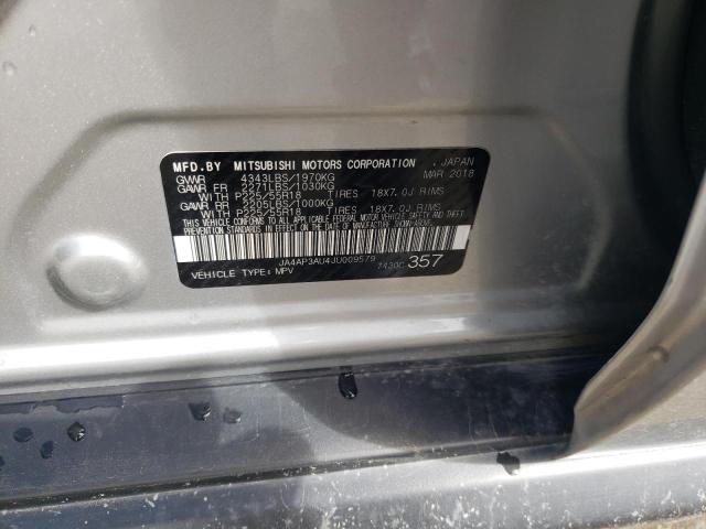 2018 MITSUBISHI OUTLANDER JA4AP3AU4JU009579