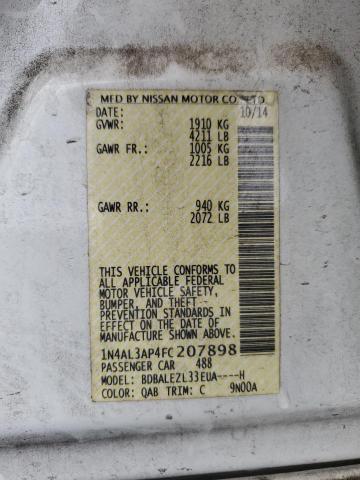 2015 NISSAN ALTIMA 2.5 - 1N4AL3AP4FC207898