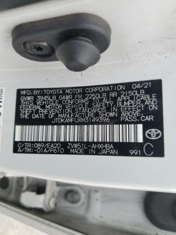 2021 TOYOTA PRIUS SPEC JTDKAMFUXM3149396