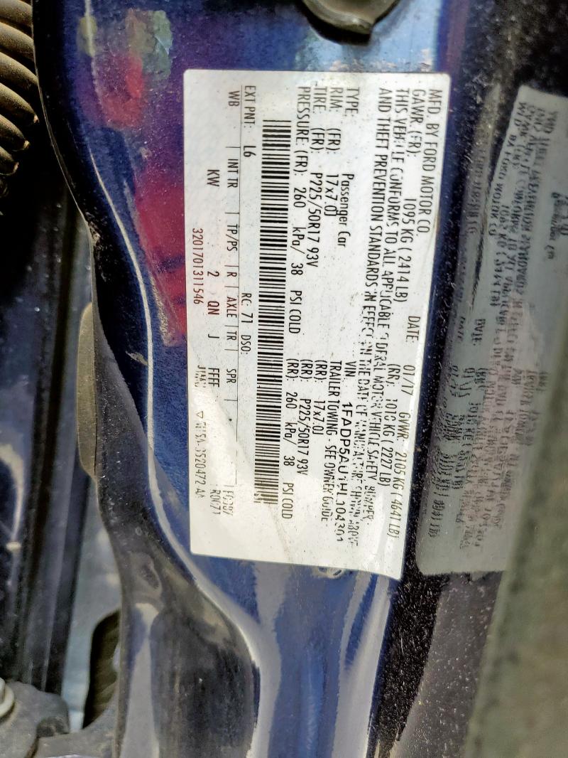 2017 FORD C-MAX SE 1FADP5AU1HL104301