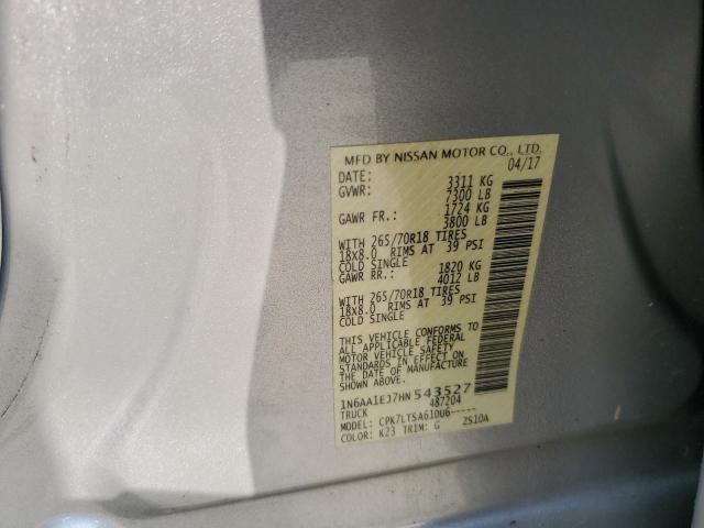 2017 NISSAN TITAN S 1N6AA1EJ7HN543527