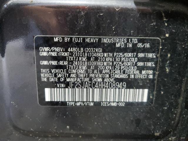 2017 SUBARU FORESTER 2 JF2SJAEC4HH408949