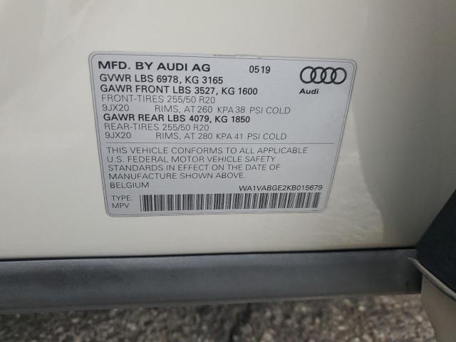 2019 AUDI E-TRON PRE WA1VABGE2KB015679