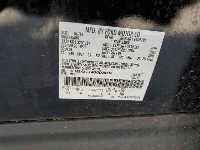 2016 FORD EXPLORER S 1FM5K8GT4GGD28310