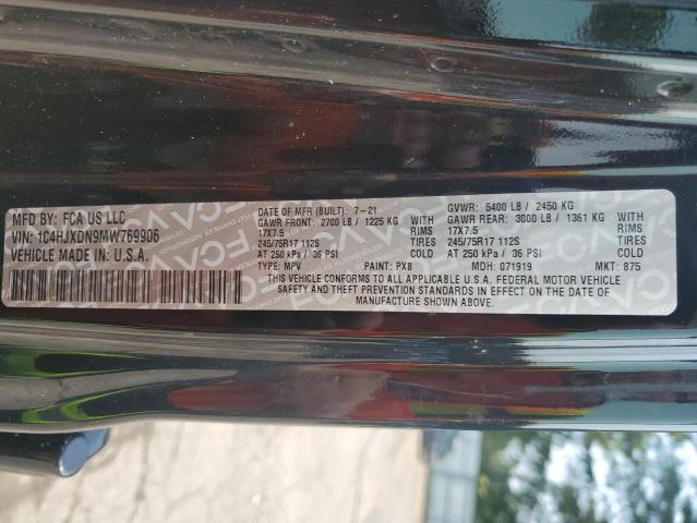 2021 JEEP WRANGLER U - 1C4HJXDN9MW769906