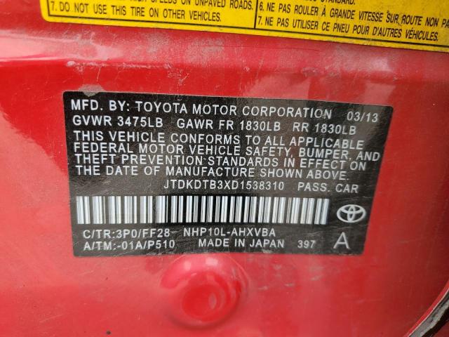 2013 TOYOTA PRIUS C - JTDKDTB3XD1538310