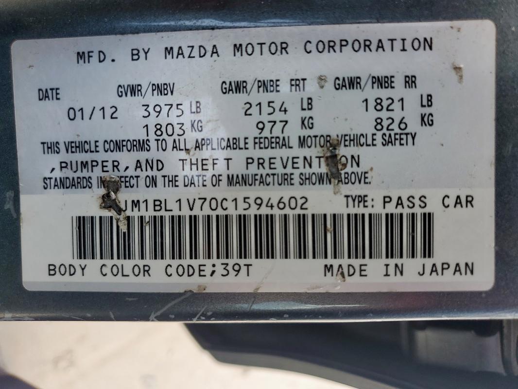 2012 MAZD 3 I #3266788369