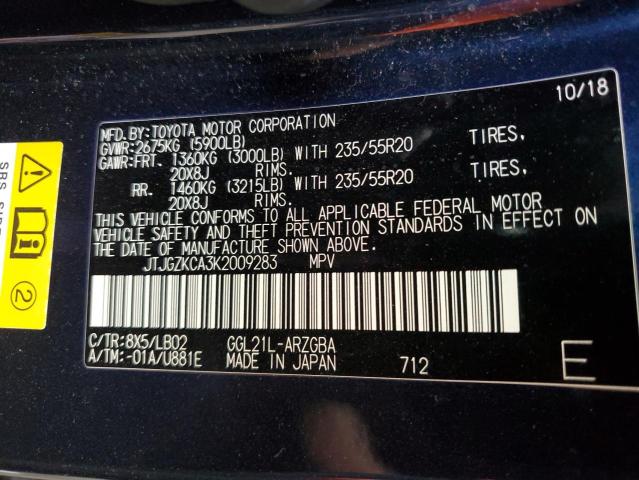 2019 LEXUS RX 350 L JTJGZKCA3K2009283