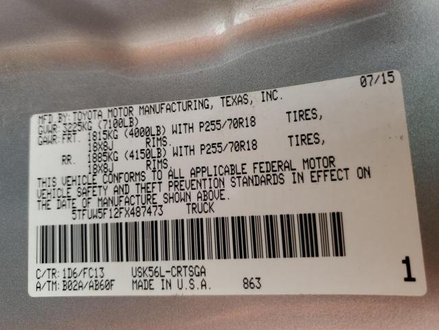 2015 TOYOTA TUNDRA DOU - 5TFUW5F12FX487473