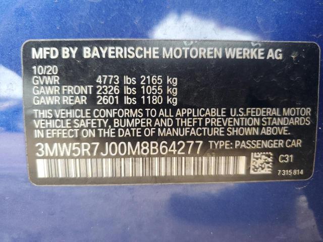 2021 BMW 330XI - 3MW5R7J00M8B64277