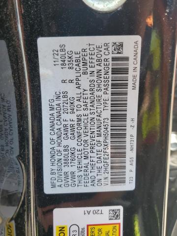 2023 HONDA CIVIC SPOR 2HGFE2F5XPH504573