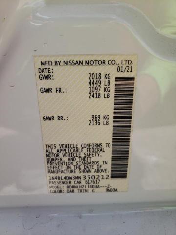 2021 NISSAN ALTIMA SV 1N4BL4DW3MN350212