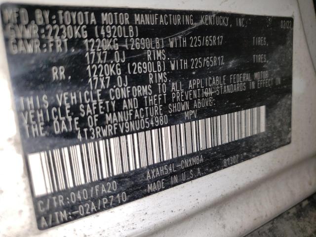 2022 TOYOTA RAV4 XLE - 4T3RWRFV9NU054980