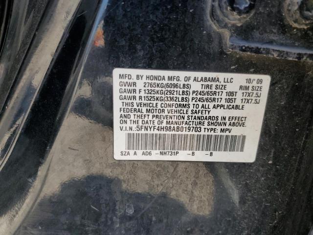 2010 HONDA PILOT TOUR - 5FNYF4H98AB019703