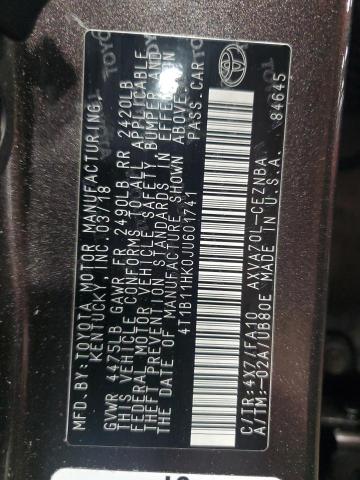 4t1b11hk0ju601741 - 2018 Toyota camry l - #61080765