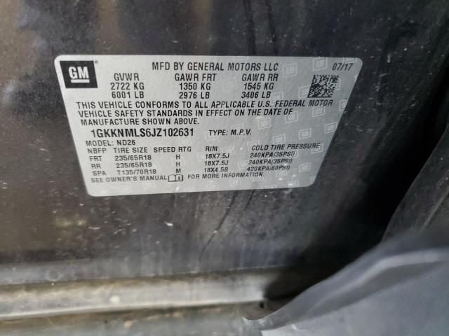 2018 GMC ACADIA SLT 1GKKNMLS6JZ102631