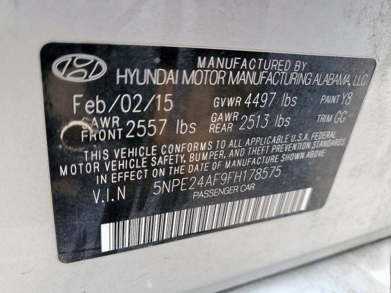 2015 HYUNDAI SONATA SE - 5NPE24AF9FH178575