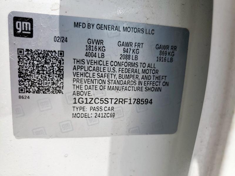 2024 CHEVROLET MALIBU LS 1G1ZC5ST2RF178594
