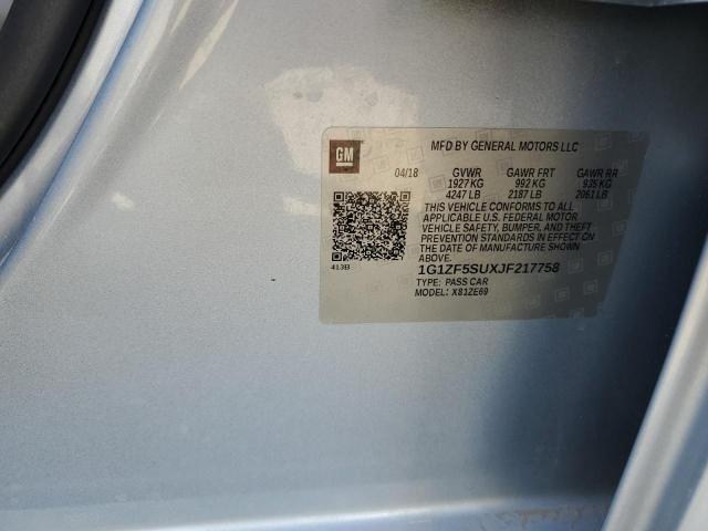 2018 CHEVROLET MALIBU 1G1ZF5SUXJF217758