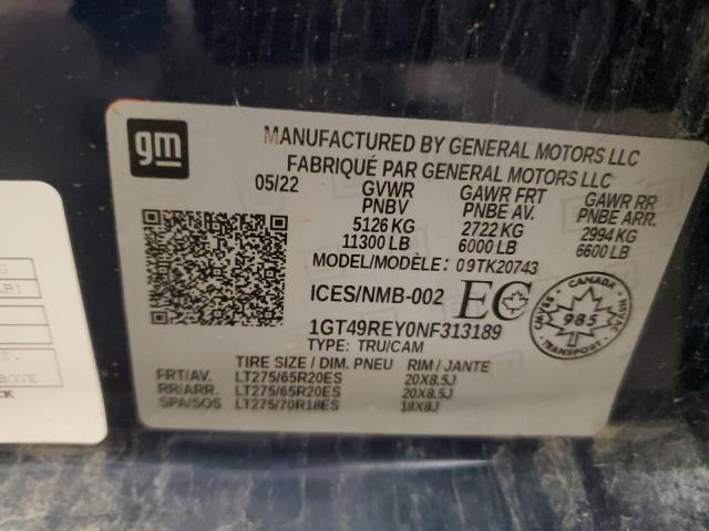 2022 GMC SIERRA K25 1GT49REY0NF313189