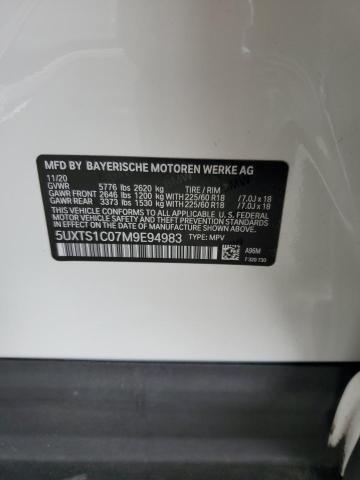 2021 BMW X3 XDRIVE3 - 5UXTS1C07M9E94983