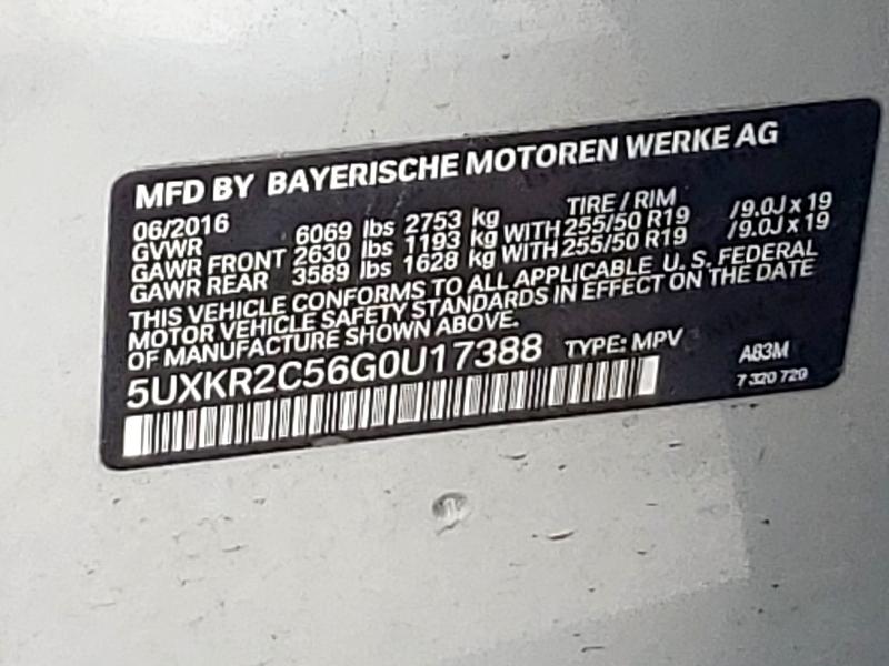 2016 BMW X5 SDRIVE3 - 5UXKR2C56G0U17388