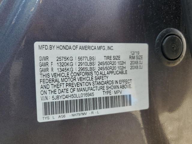 2020 ACURA MDX TECHNO - 5J8YD4H50LL016945