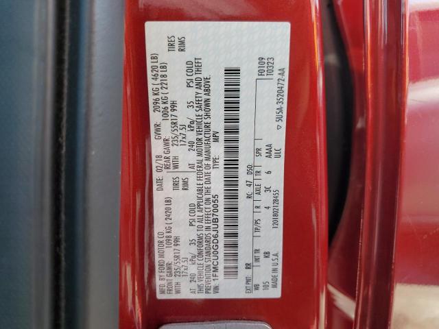 2018 FORD ESCAPE SE - 1FMCU0GD6JUB70055