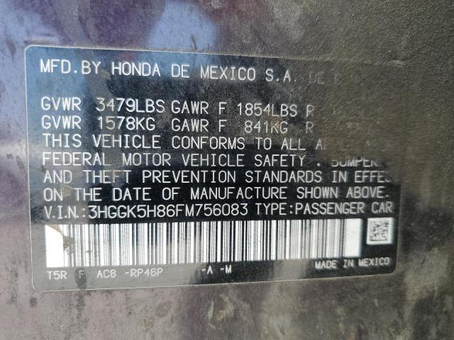 2015 HONDA FIT EX 3HGGK5H86FM756083