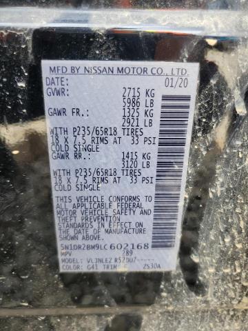 2020 NISSAN PATHFINDER 5N1DR2BM9LC602168