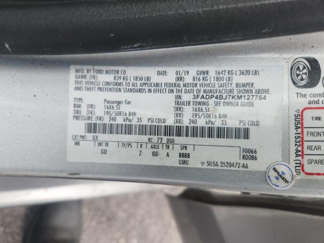 2019 FORD FIESTA SE 3FADP4BJ7KM127764