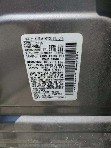 2015 NISSAN ROGUE SELE JN8AS5MT2FW669493