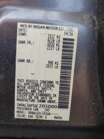 2016 NISSAN ALTIMA 2.5 - 1N4AL3AP5GC205000