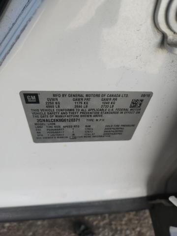 2016 CHEVROLET EQUINOX LT 2GNALCEK8G6120371
