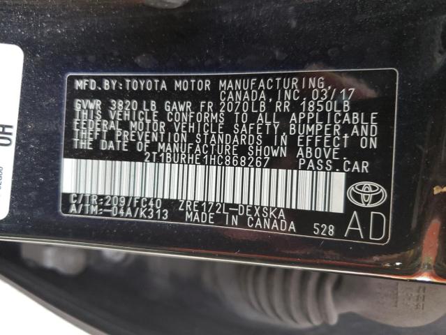 2017 TOYOTA COROLLA L - 2T1BURHE1HC868267