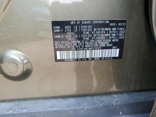 2021 SUBARU OUTBACK LI 4S4BTANC4M3179121