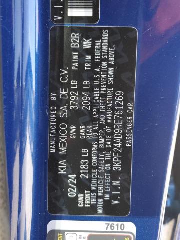 2024 KIA FORTE LX - 3KPF24AD9RE761269