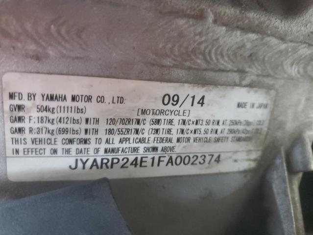 2015 YAMAHA FJR1300 A JYARP24E1FA002374