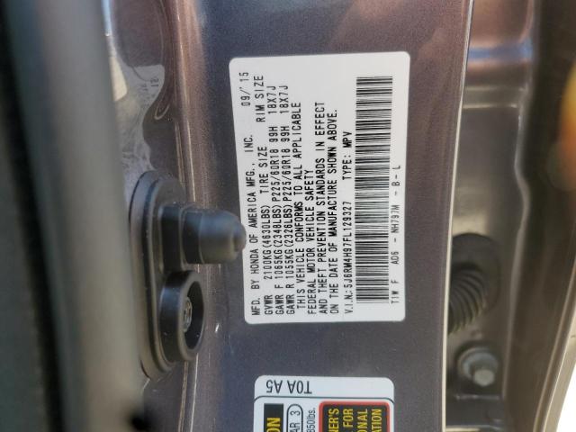 2015 HONDA CR-V TOURI 5J6RM4H97FL129327