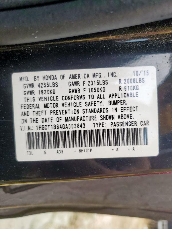 2016 HONDA ACCORD EXL - 1HGCT1B84GA003843