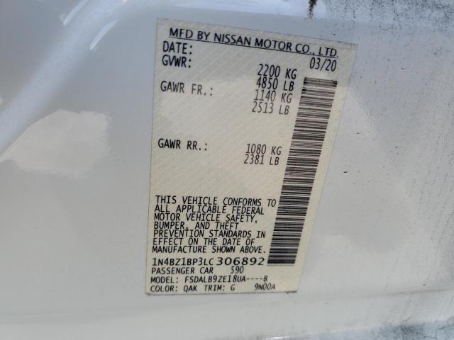 2020 NISSAN LEAF S PLU - 1N4BZ1BP3LC306892