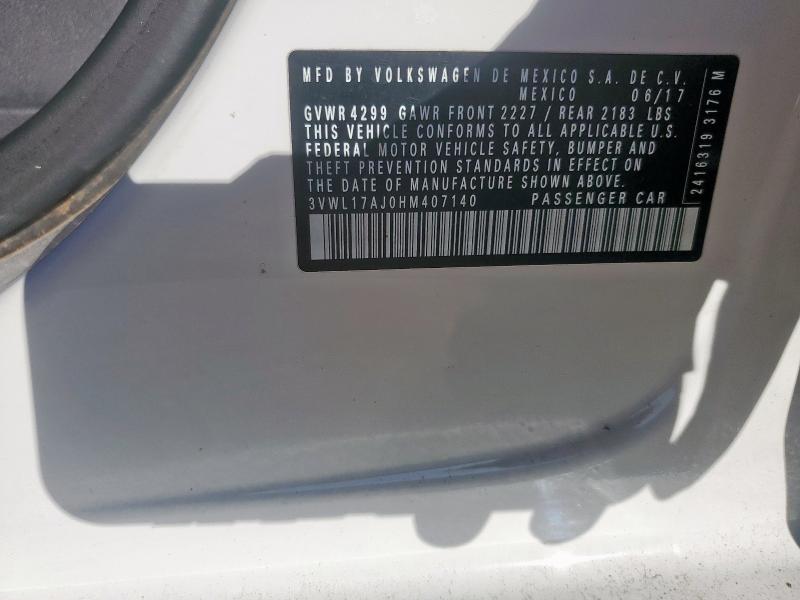 2017 VOLKSWAGEN JETTA SEL - 3VWL17AJ0HM407140