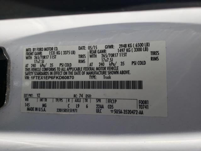 2015 FORD F150 SUPER CAB 1FTEX1EP6FKD60870