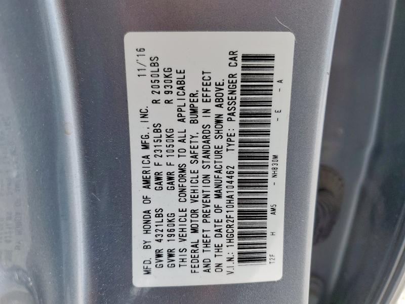 2017 HONDA ACCORD SPO 1HGCR2F10HA104462