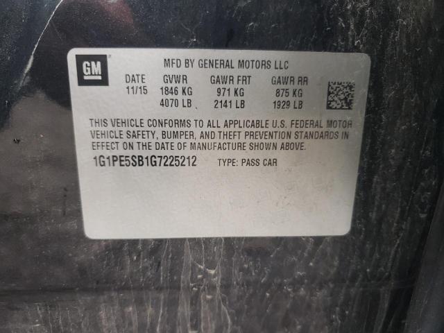 2016 CHEVROLET CRUZE LIMI 1G1PE5SB1G7225212