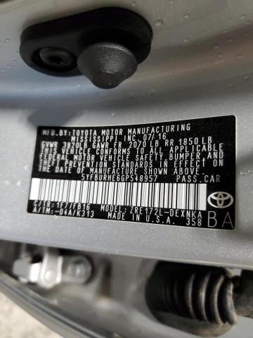 2016 TOYOTA COROLLA L - 5YFBURHE6GP548957